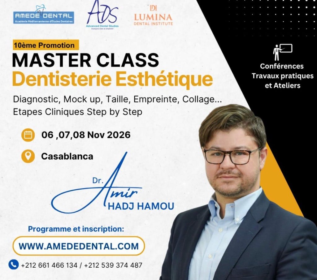 Affiche officielle — Master Class — Dentisterie esthétique
